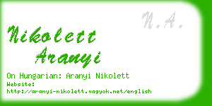 nikolett aranyi business card